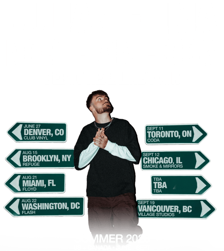 Julian Fijma — North America Debut Headline Tour, Summer 2026. US + Canada, June to September: Denver (Club Vinyl), Brooklyn (Refuge), Miami (Floyd), Washington DC (Flash), Toronto (Coda), Chicago (Smoke & Mirrors), Vancouver (Village Studios).